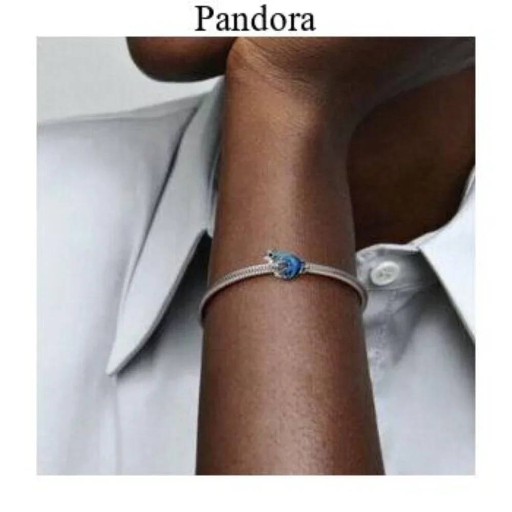 Pandora Blue and Silver Lizard Bracelet Charm